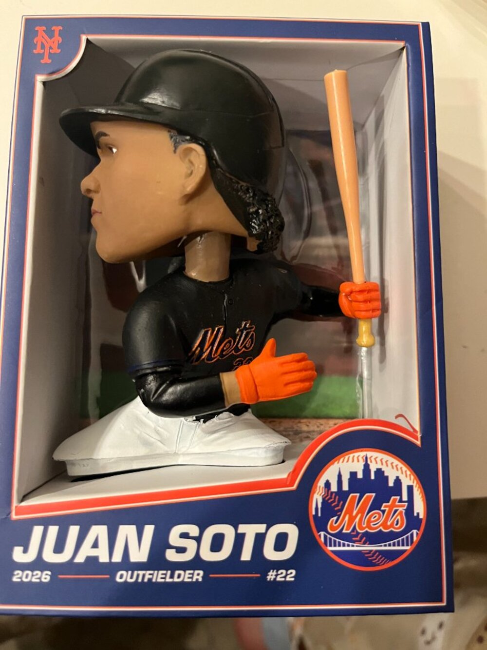 2026 Juan Soto NY Mets Baseball Card Bobblehead Citi Field Outfielder #22  NIB